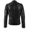 Mauritius MMOrvay – Geacă de piele biker bărbați neagră cu umeri matlasați și fermoare metalice Geacă de piele biker bărbați Mauritius MMOrvay neagră cu umeri matlasați și fermoare metalice