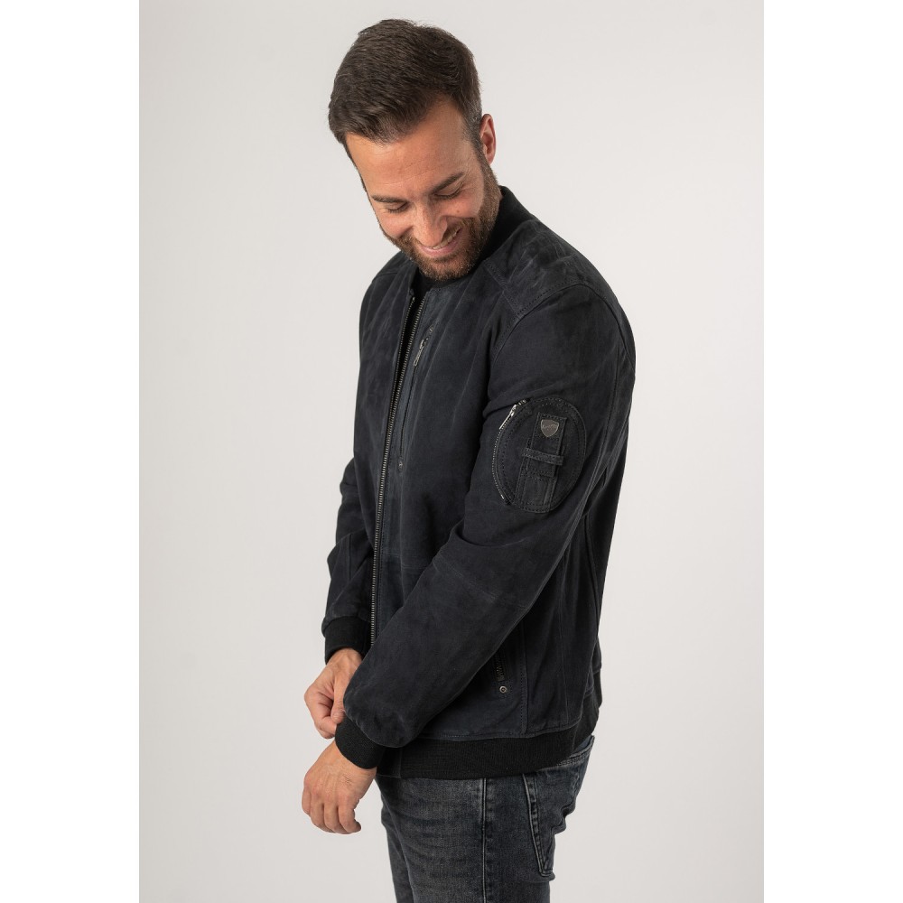 Geaca de Piele Barbati Mauritius Bleumarin MMPalermo - readytowear