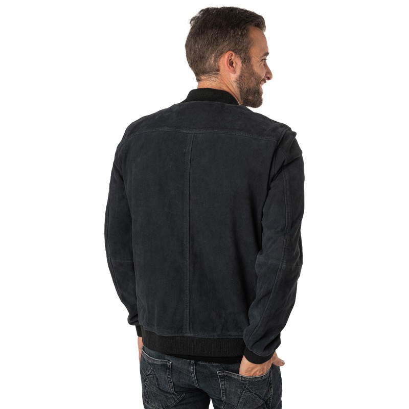 Geaca de Piele Barbati Mauritius Bleumarin MMPalermo – Geci de Piele