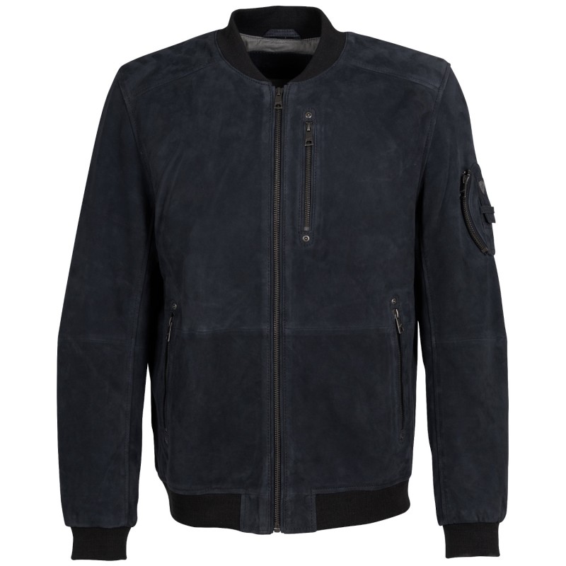 Geaca de Piele Barbati Mauritius Bleumarin MMPalermo – Geci de Piele