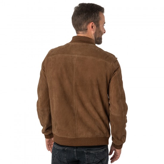 Geaca de Piele Barbati Mauritius Coniac Deschis MMPalermo