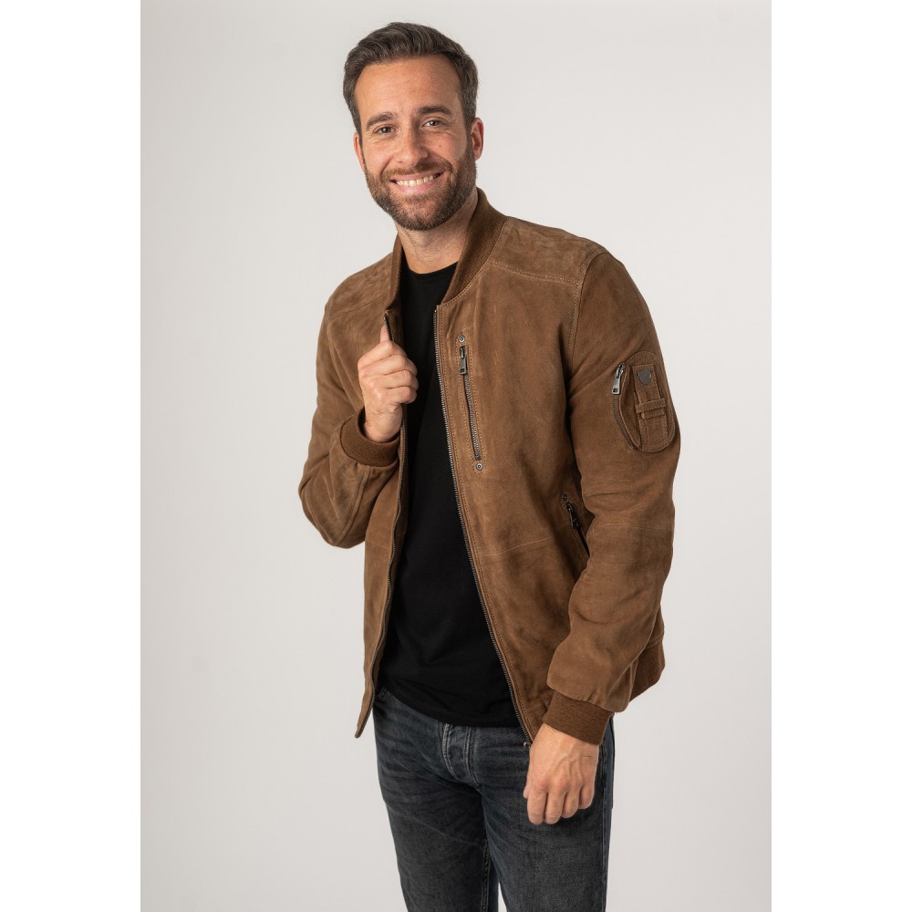 Geaca de Piele Barbati Mauritius Coniac Deschis MMPalermo - readytowear