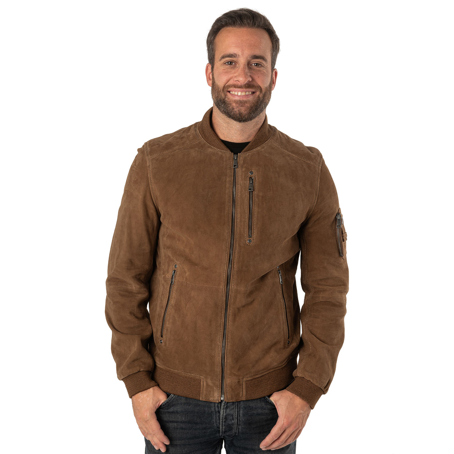 Geaca de Piele Barbati Mauritius Coniac Deschis MMPalermo – Black Friday