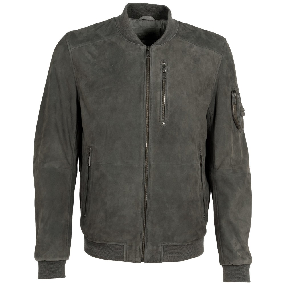 Geaca de Piele Barbati Mauritius Gri MMPalermo - readytowear