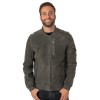 Geaca de Piele Barbati Mauritius Gri MMPalermo - readytowear.ro