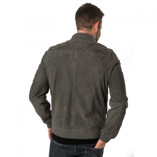 Geaca de Piele Barbati Mauritius Gri MMPalermo Geaca de Piele Barbati Mauritius Gri MMPalermo