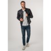 Geaca de Piele Barbati Mauritius Bleumarin Vintage MMReeser - readytowear.ro
