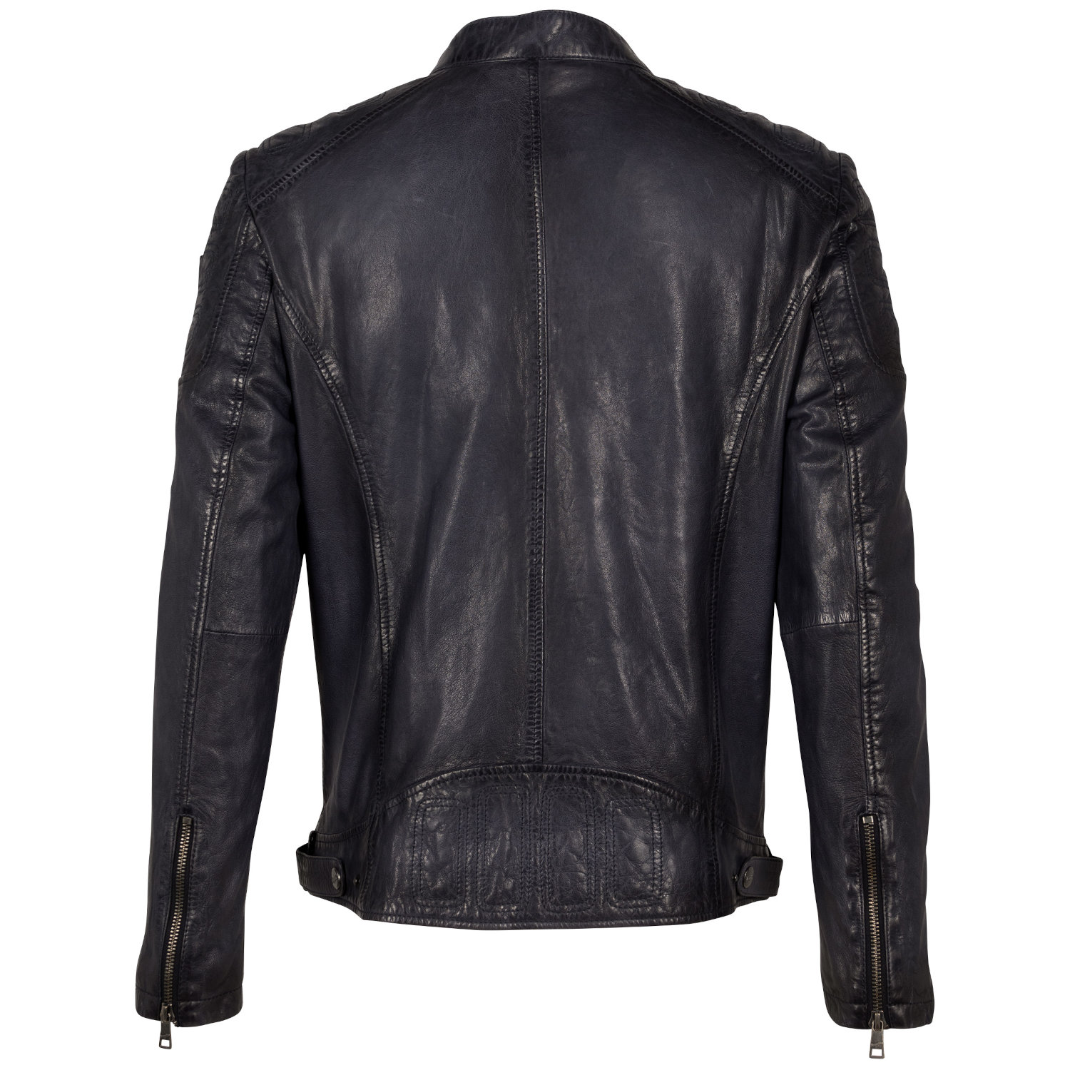 Geaca de Piele Barbati Mauritius Bleumarin Vintage MMReeser – Geci de Piele