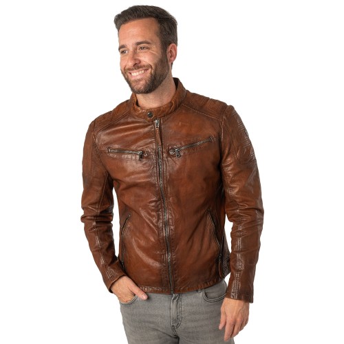 Geaca de Piele Barbati Mauritius Coniac MMReeser