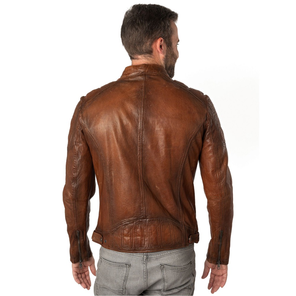 Geaca de Piele Barbati Mauritius Coniac MMReeser - readytowear