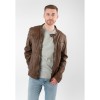 Geacă de piele maro prăfuit bărbați Mauritius MMRoley stil biker