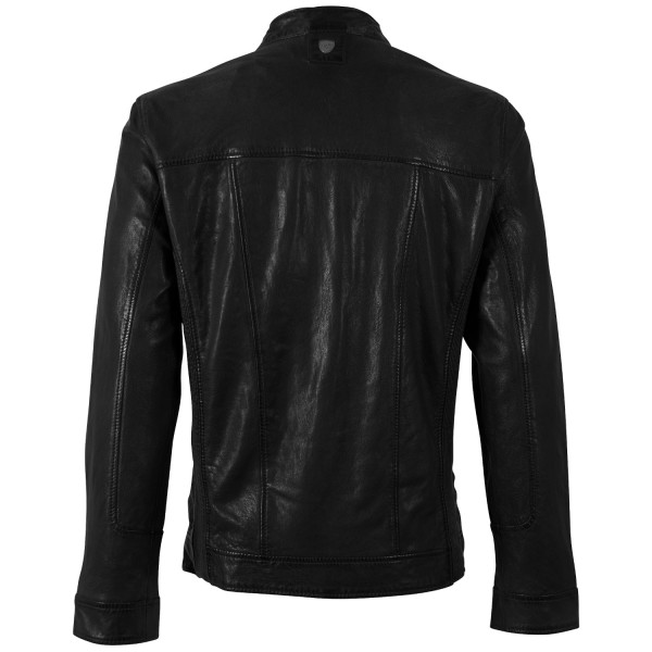 Geaca de Piele Barbati Mauritius Neagra MMRoley