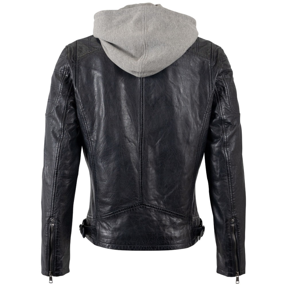 Geaca de Piele Barbati Mauritius Bleumarin Inchis MMRylo - readytowear