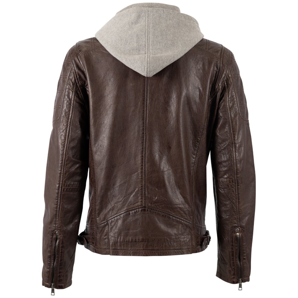 Geaca de Piele Barbati Mauritius Castanie MMRylo