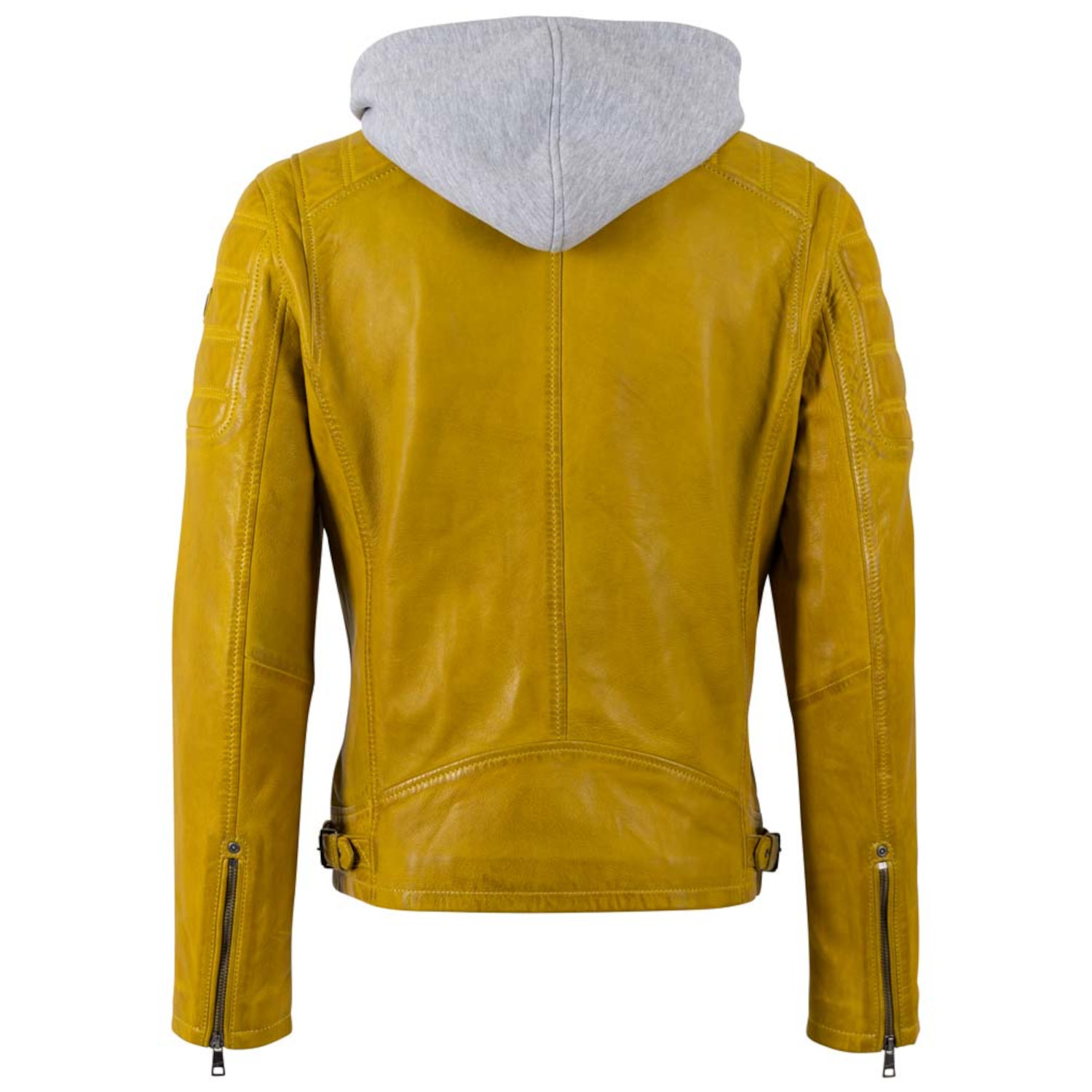 Geaca de Piele Barbati Mauritius Galben Curry MMRylo – Geci de Piele