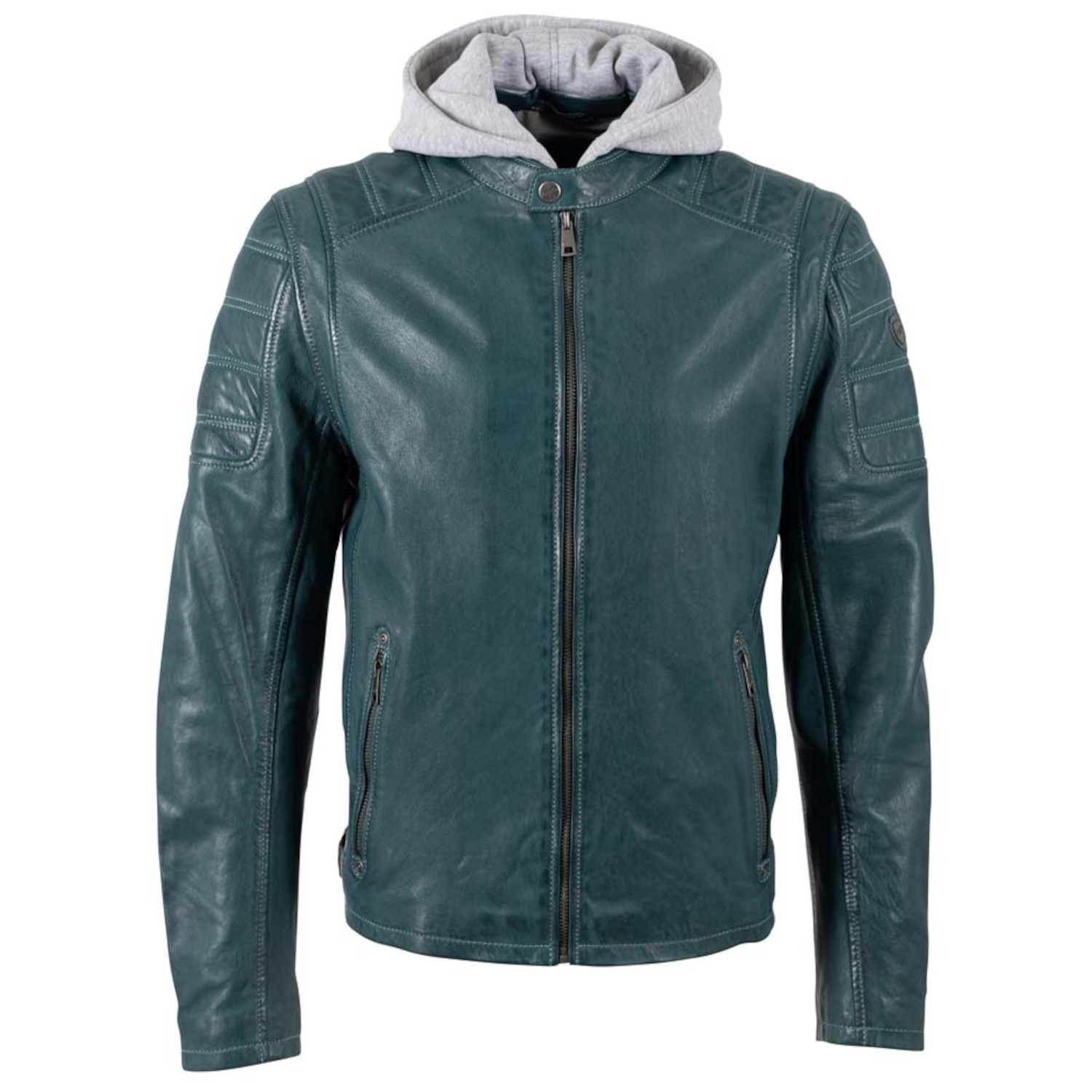 Geaca de Piele Barbati Mauritius Verde Petrol MMRylo – Geci de Piele
