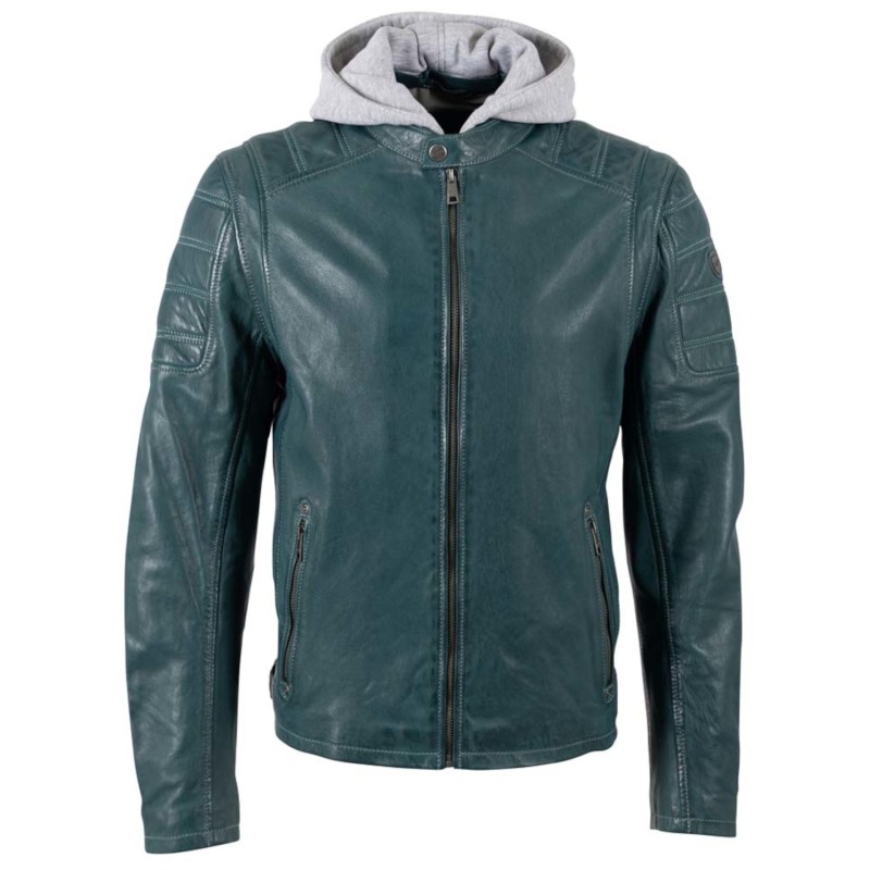 Geaca de Piele Barbati Mauritius Verde Petrol MMRylo – Geci de Piele