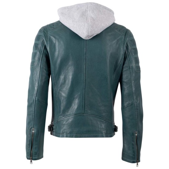 Geaca de Piele Barbati Mauritius Verde Petrol MMRylo