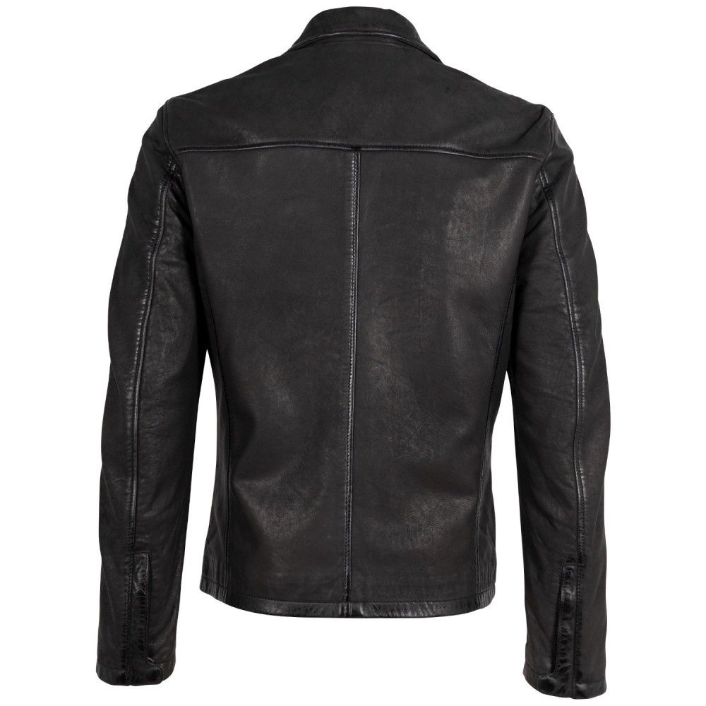 Geaca de Piele Barbati Mauritius Neagra MMSantiago - readytowear