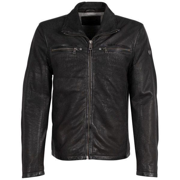 Geaca de Piele Barbati Mauritius Neagra MMSantiago – Black Friday — fotografia 3