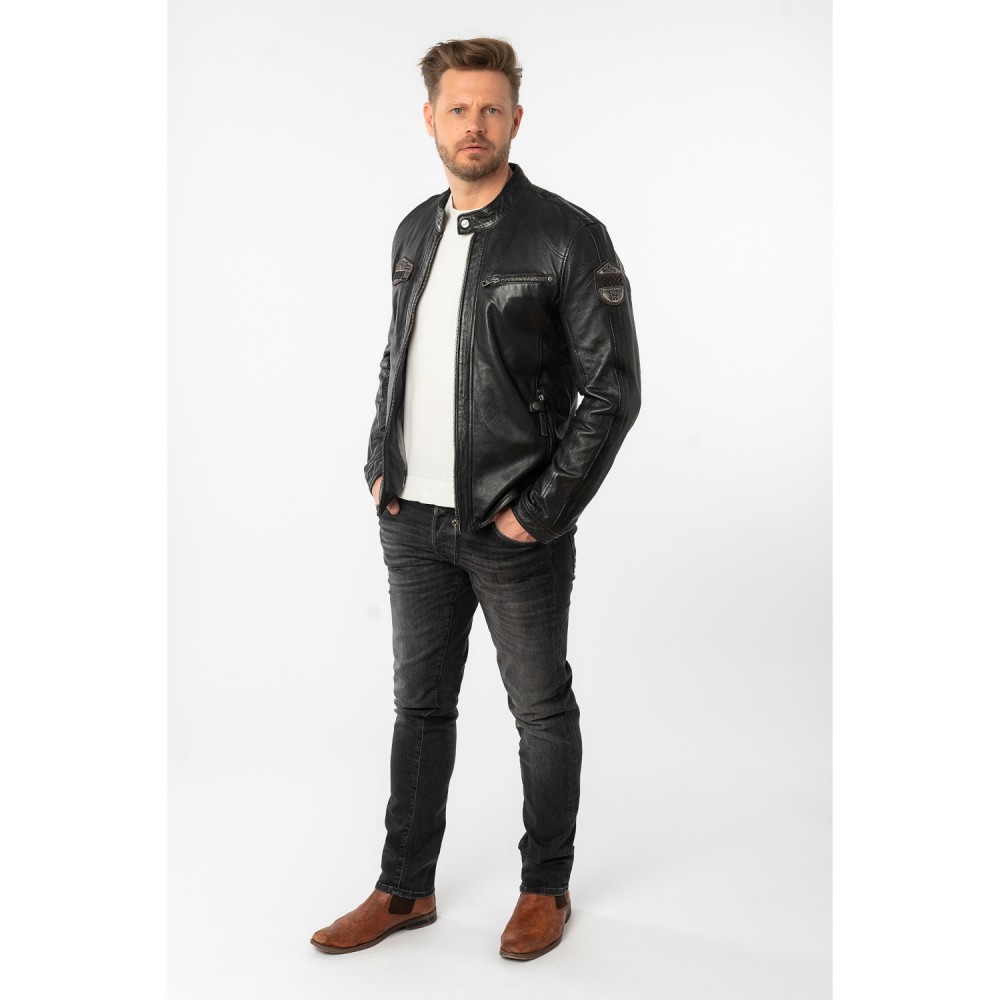 Geaca de Piele Barbati Mauritius Antracit MMShyko - readytowear