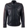 Geaca de Piele Barbati Mauritius Negru/Bleumarin MMShyko
