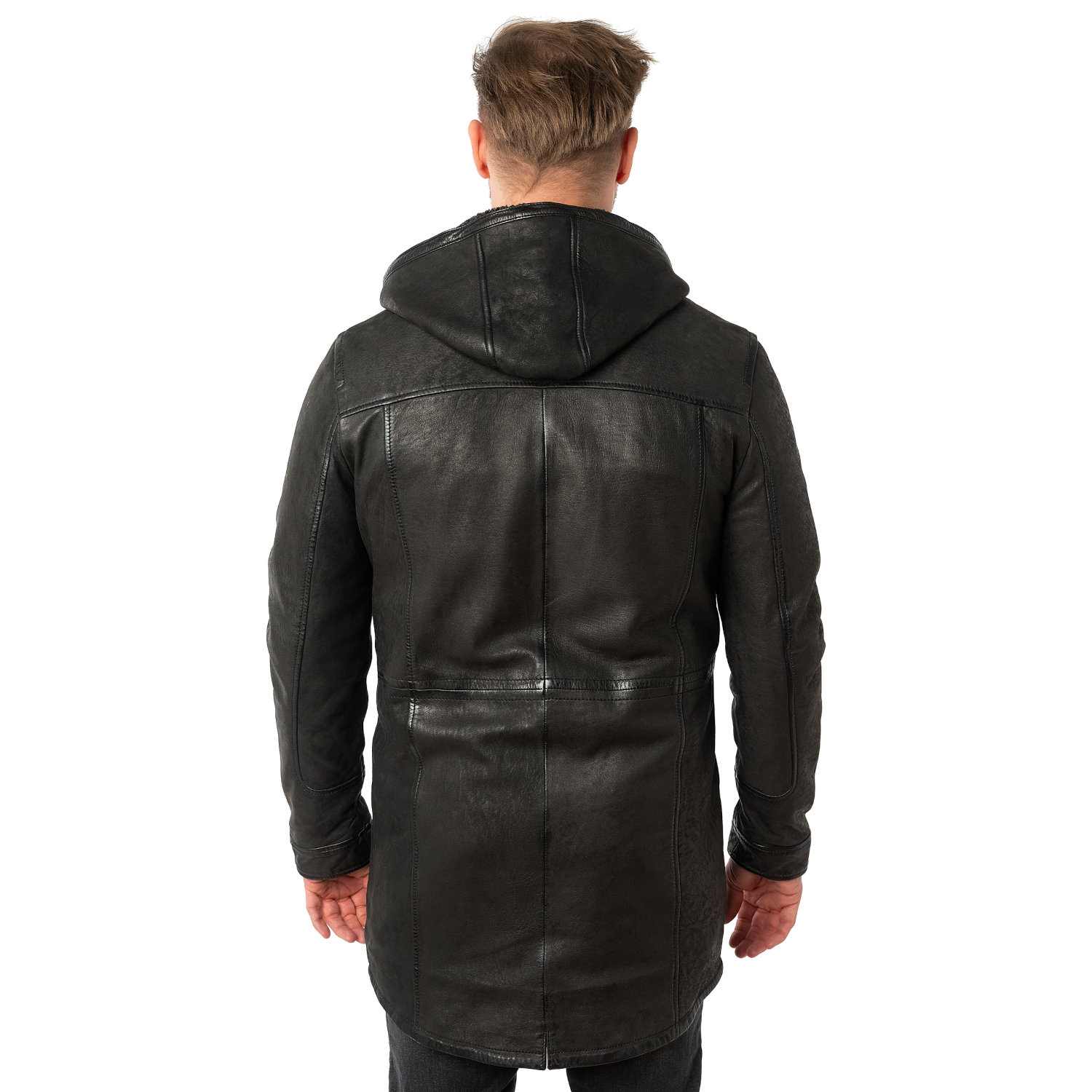 Geaca Lunga de Iarna din Piele Barbati Mauritius Neagra MMSitku – Black Friday Geaca Lunga de Iarna din Piele Barbati Mauritius Neagra MMSitku – Black Friday