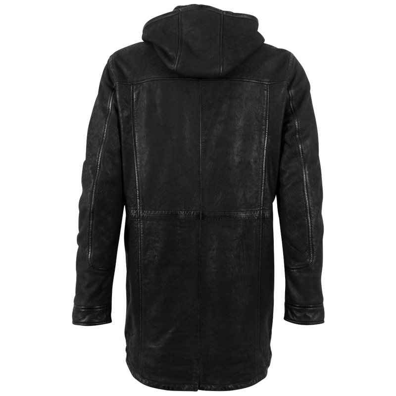 Geaca Lunga de Iarna din Piele Barbati Mauritius Neagra MMSitku – Black Friday Geaca Lunga de Iarna din Piele Barbati Mauritius Neagra MMSitku – Black Friday