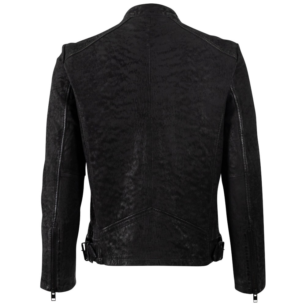 Geaca de Piele Barbati Mauritius Neagra MMTaibo - readytowear