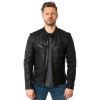 Geaca de Piele Barbati Mauritius Neagra MMTaibo - readytowear.ro