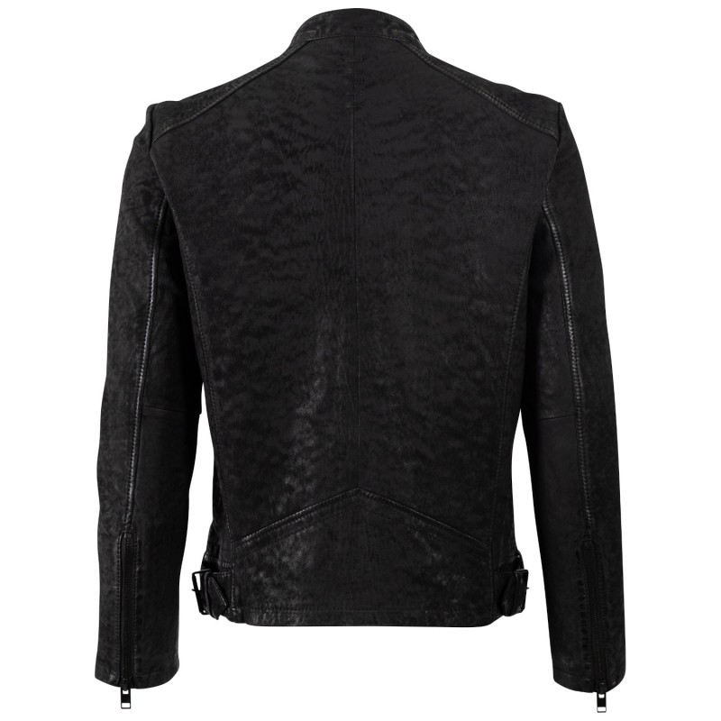 Geaca de Piele Barbati Mauritius Neagra MMTaibo – Geci de Piele