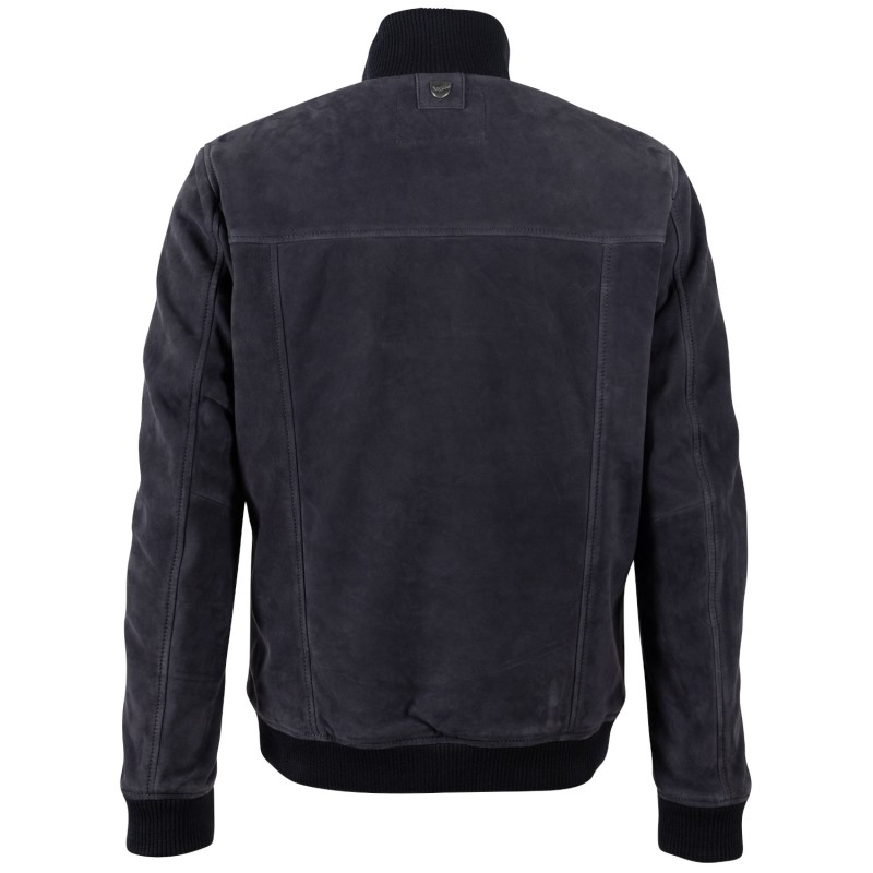 Geaca de Iarna Imblanita din Piele Barbati Mauritius Bleumarin MMThalor – Geci de Piele