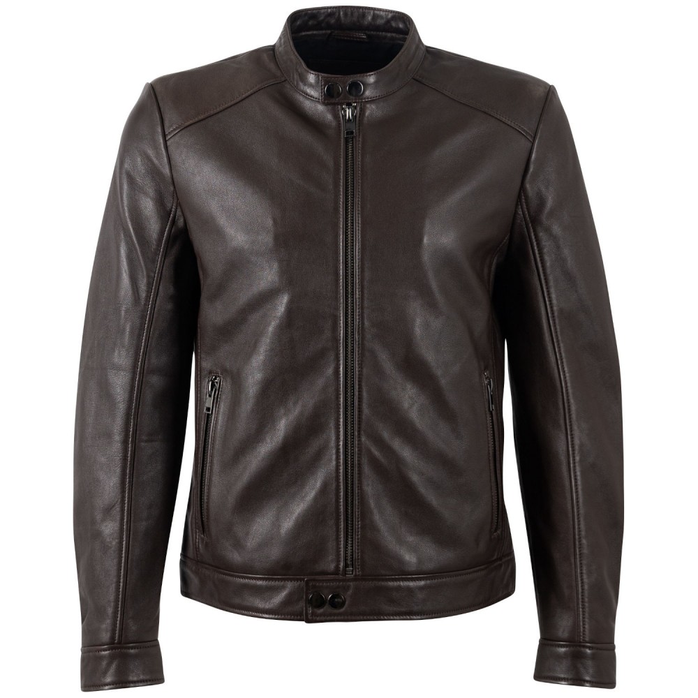 Geaca de Piele Barbati Mauritius Maro Inchis MMTibor - readytowear