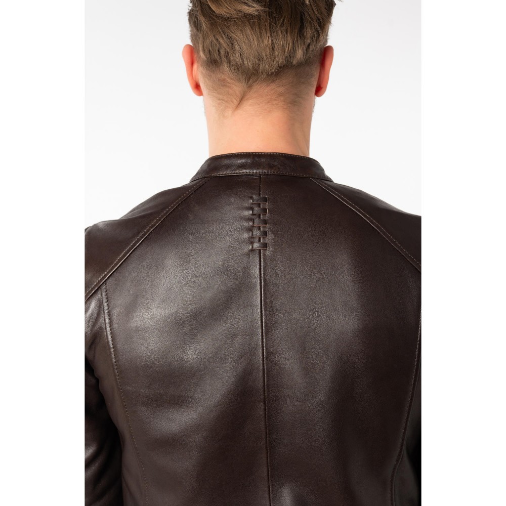 Geaca de Piele Barbati Mauritius Maro Inchis MMTibor - readytowear