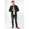 Geaca de Piele Barbati Mauritius Neagra MMTibor - readytowear.ro