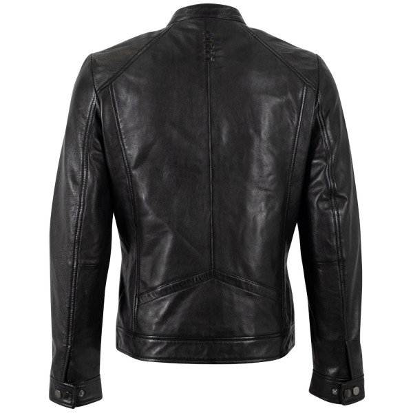 Geaca de Piele Barbati Mauritius Neagra MMTibor – Black Friday — fotografia 4