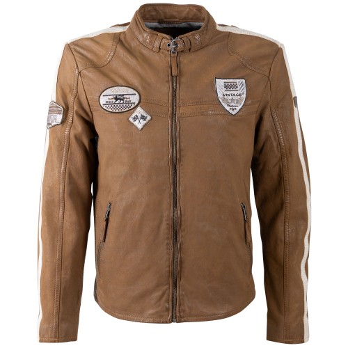 Geaca de Piele Barbati Mauritius Camel Inchis MMTorbu