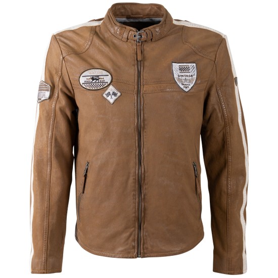 Geaca de Piele Barbati Mauritius Camel Inchis MMTorbu