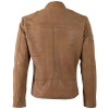 Geaca de Piele Barbati Mauritius Camel Inchis MMTorbu