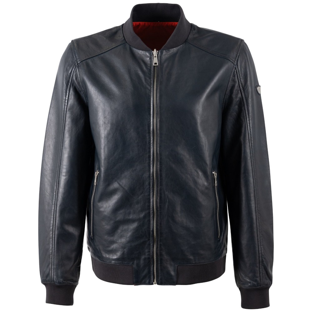 Geaca de Piele Barbati Mauritius Bleumarin MMTorino