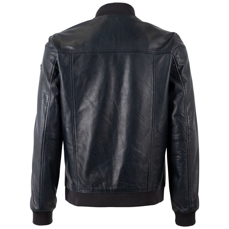 Geaca de Piele Barbati Mauritius Bleumarin MMTorino – Geci de Piele