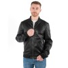 Geaca de Piele Barbati Mauritius Neagra MMTorino