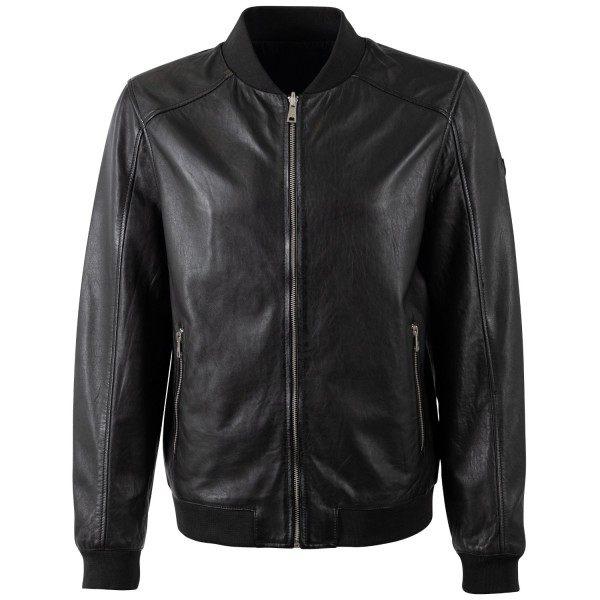 Geaca de Piele Barbati Mauritius Neagra MMTorino