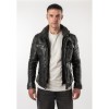 Mauritius MMTorric - Geacă de Piele Bărbați Neagră Regular Fit, Stil Field Jacket Geacă de Piele Bărbați Mauritius Neagră MMTorric cu Guler din Blană Artificială