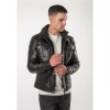 Mauritius MMTorric - Geacă de Piele Bărbați Neagră Regular Fit, Stil Field Jacket Geacă de Piele Bărbați Mauritius Neagră MMTorric cu Guler din Blană Artificială