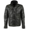 Mauritius MMTorric - Geacă de Piele Bărbați Olive Închis Regular Fit, Stil Field Jacket Geacă de Piele Bărbați Mauritius Olive Închis MMTorric cu Guler din Blană Artificială