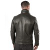 Mauritius MMTorric - Geacă de Piele Bărbați Olive Închis Regular Fit, Stil Field Jacket Geacă de Piele Bărbați Mauritius Olive Închis MMTorric cu Guler din Blană Artificială