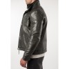 Mauritius MMTorric - Geacă de Piele Bărbați Olive Închis Regular Fit, Stil Field Jacket Geacă de Piele Bărbați Mauritius Olive Închis MMTorric cu Guler din Blană Artificială