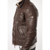 Mauritius MMTorric - Geacă de Piele Bărbați Whiskey Regular Fit, Stil Field Jacket Geacă de Piele Bărbați Mauritius Whiskey MMTorric cu Guler din Blană Artificială