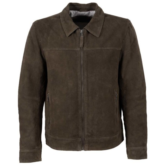 Geaca de Piele Barbati Mauritius Olive Deschis MMTriven